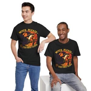 Goose tee witch please I fly first class T-shirt autumn Halloween